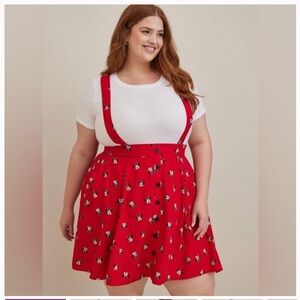 Torrid x Disney Minnie Mouse tie skirtall in red size 1x